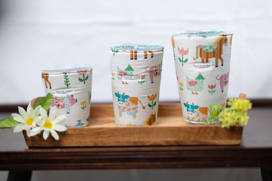 Farm House Patch Cup Cozies