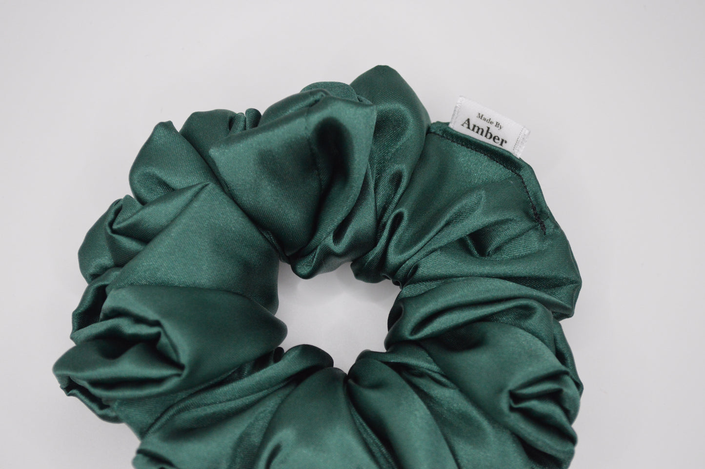 Emerald Satin Scrunchie
