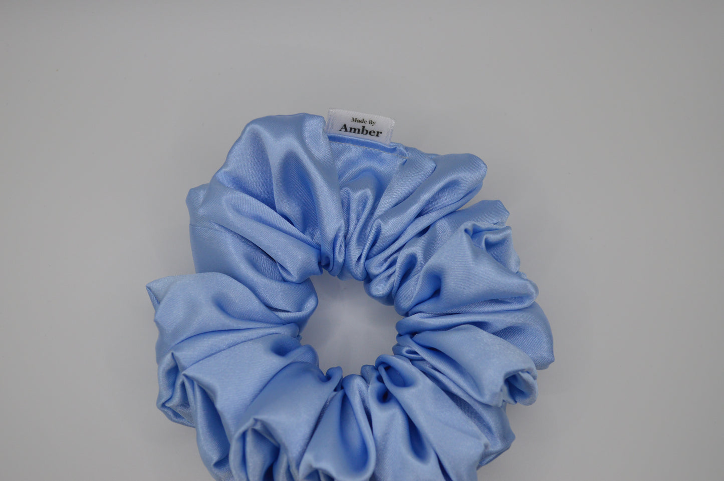 Sky Satin Scrunchie
