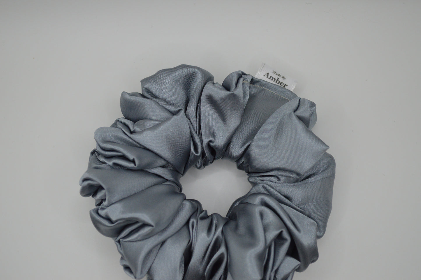 Slate Satin Scrunchie