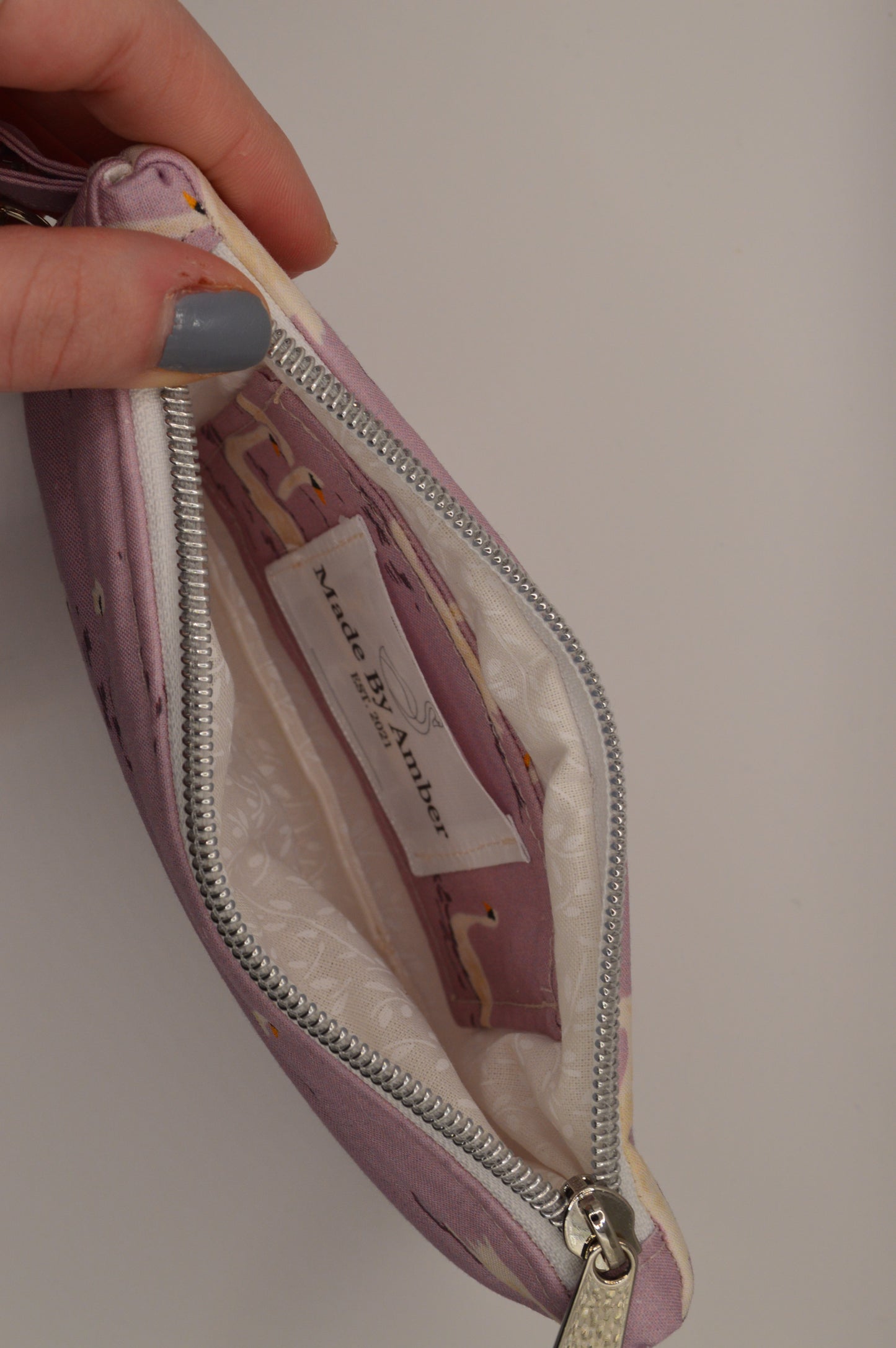 Purple Swan Clutch Wallet