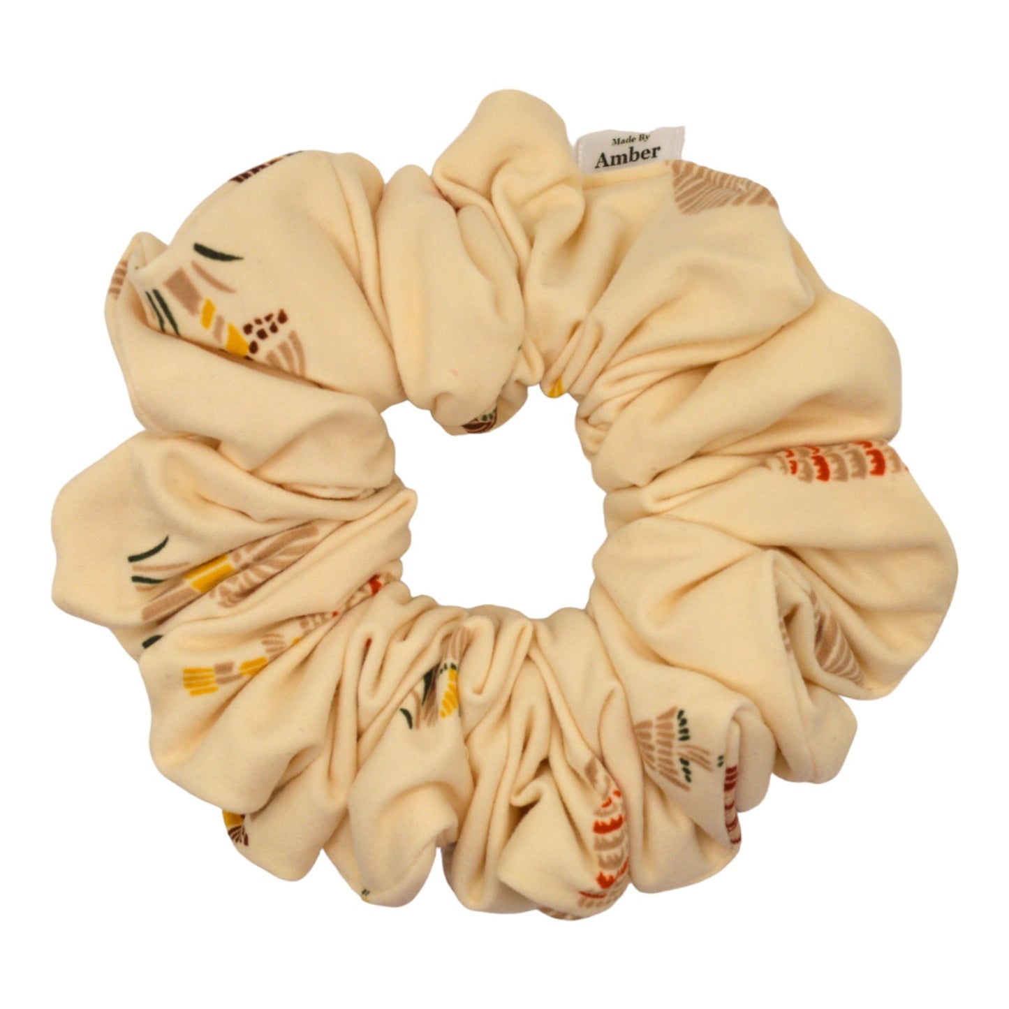 Cream Mushroom Scrunchie