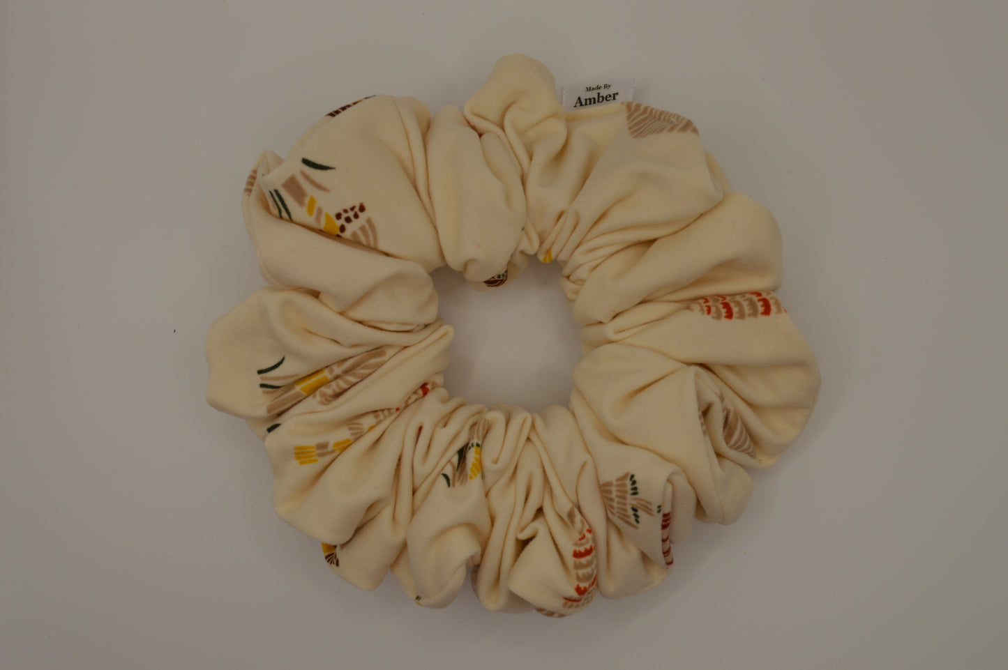 Cream Mushroom Scrunchie
