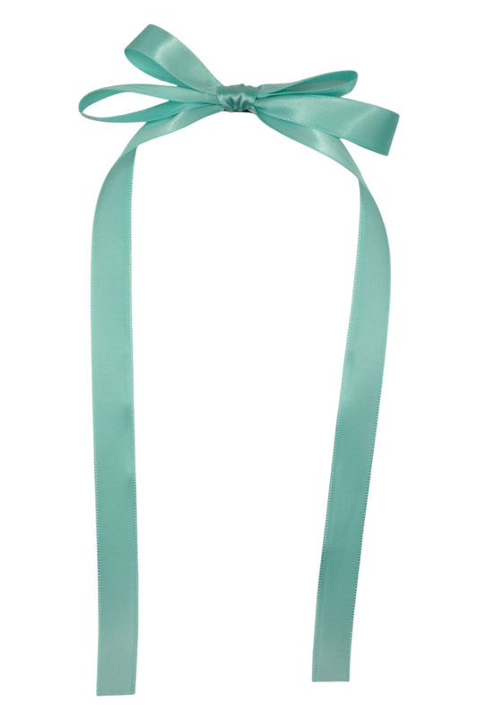 Teal Double Ribbon Hair Bow