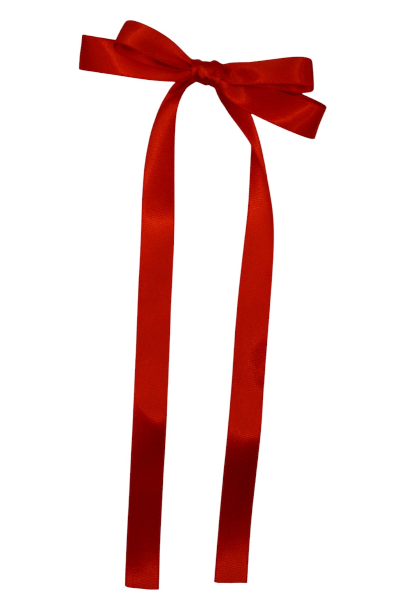 Red Double Ribbon Hair Bow