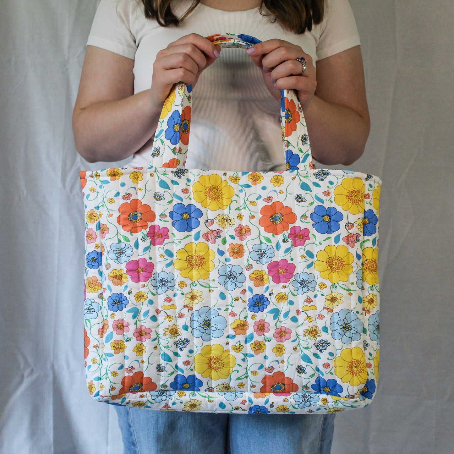 Everyday Tote Bag- Retro Floral