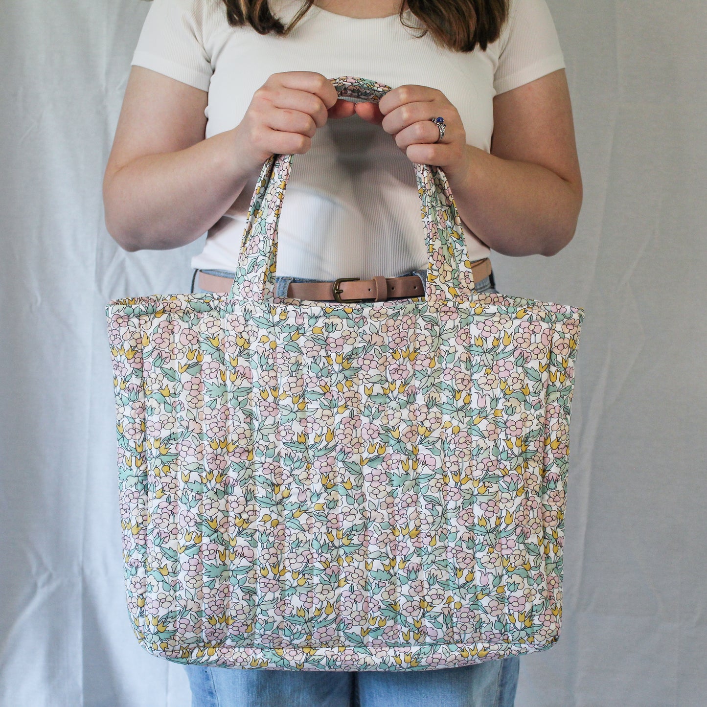 Everyday Tote Bag- Mauve Floral