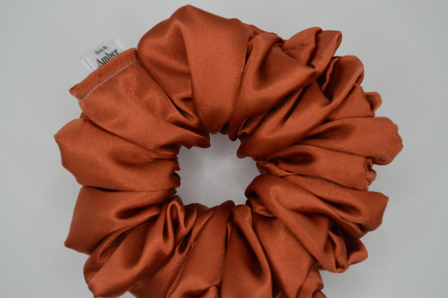 Rust Satin Scrunchie