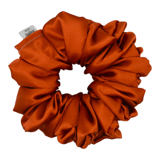 Rust Satin Scrunchie