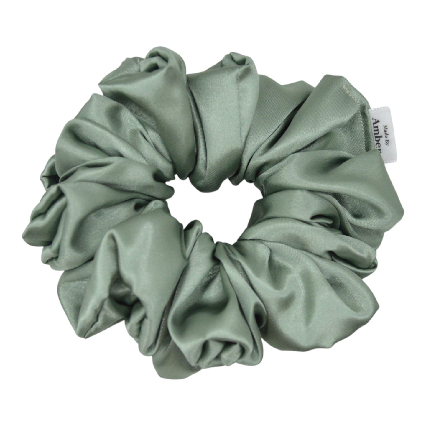 Sage Satin Scrunchie