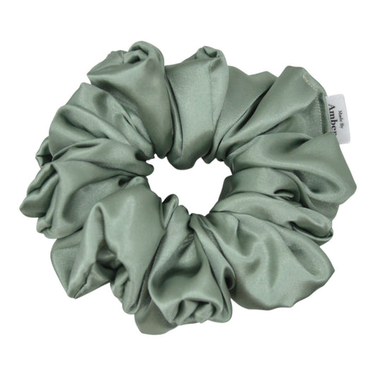 Sage Satin Scrunchie