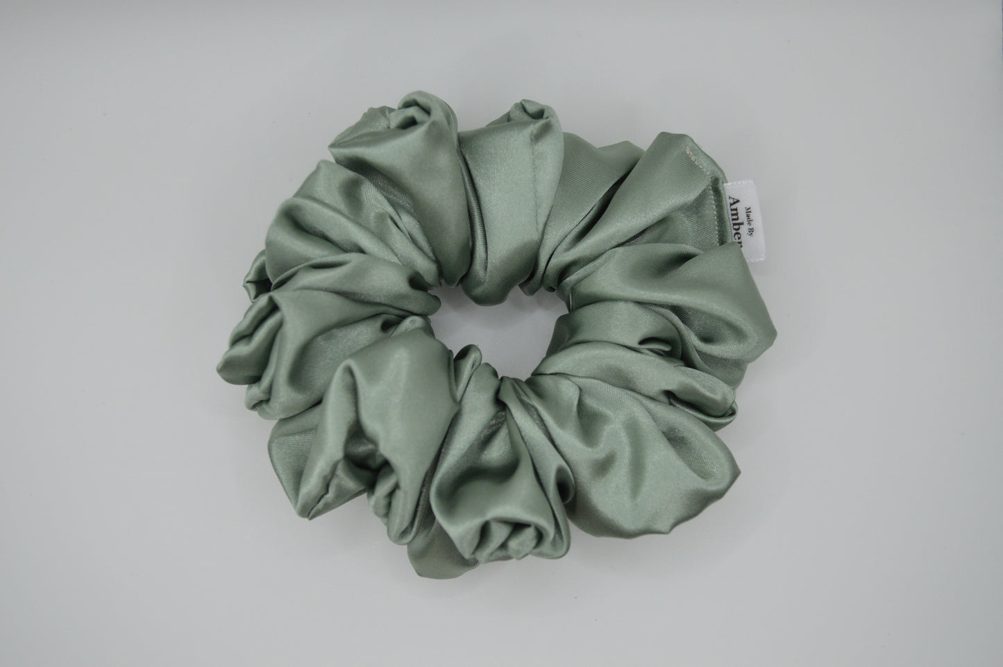 Sage Satin Scrunchie