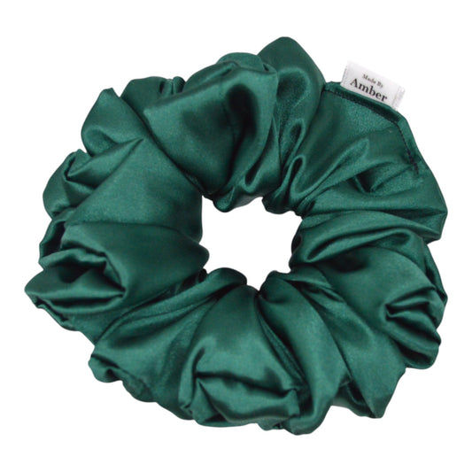 Emerald Satin Scrunchie