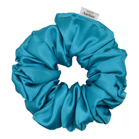 Peacock Satin Scrunchie