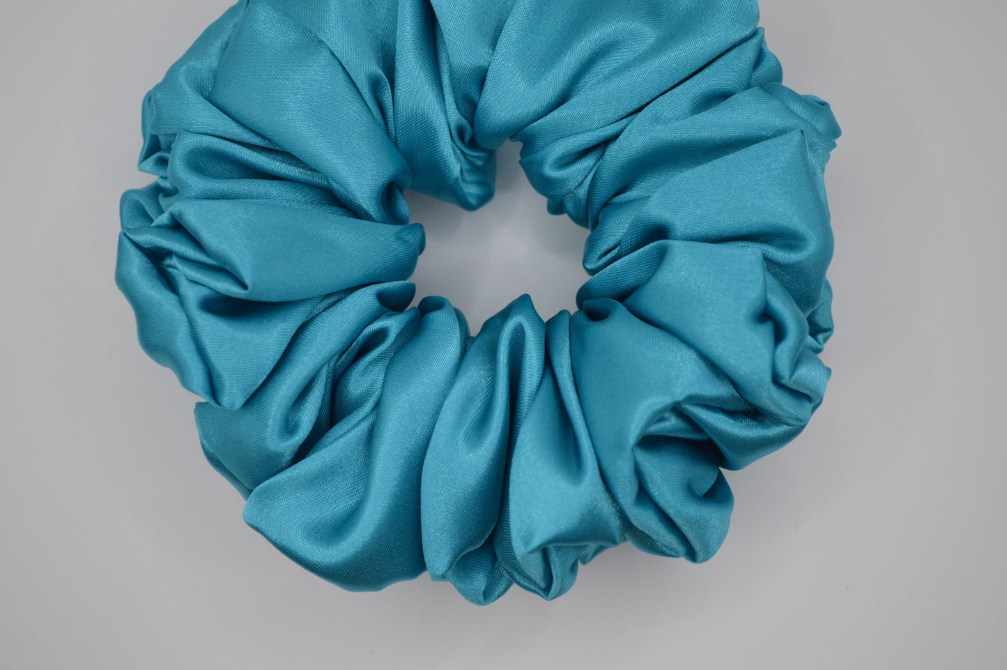 Peacock Satin Scrunchie