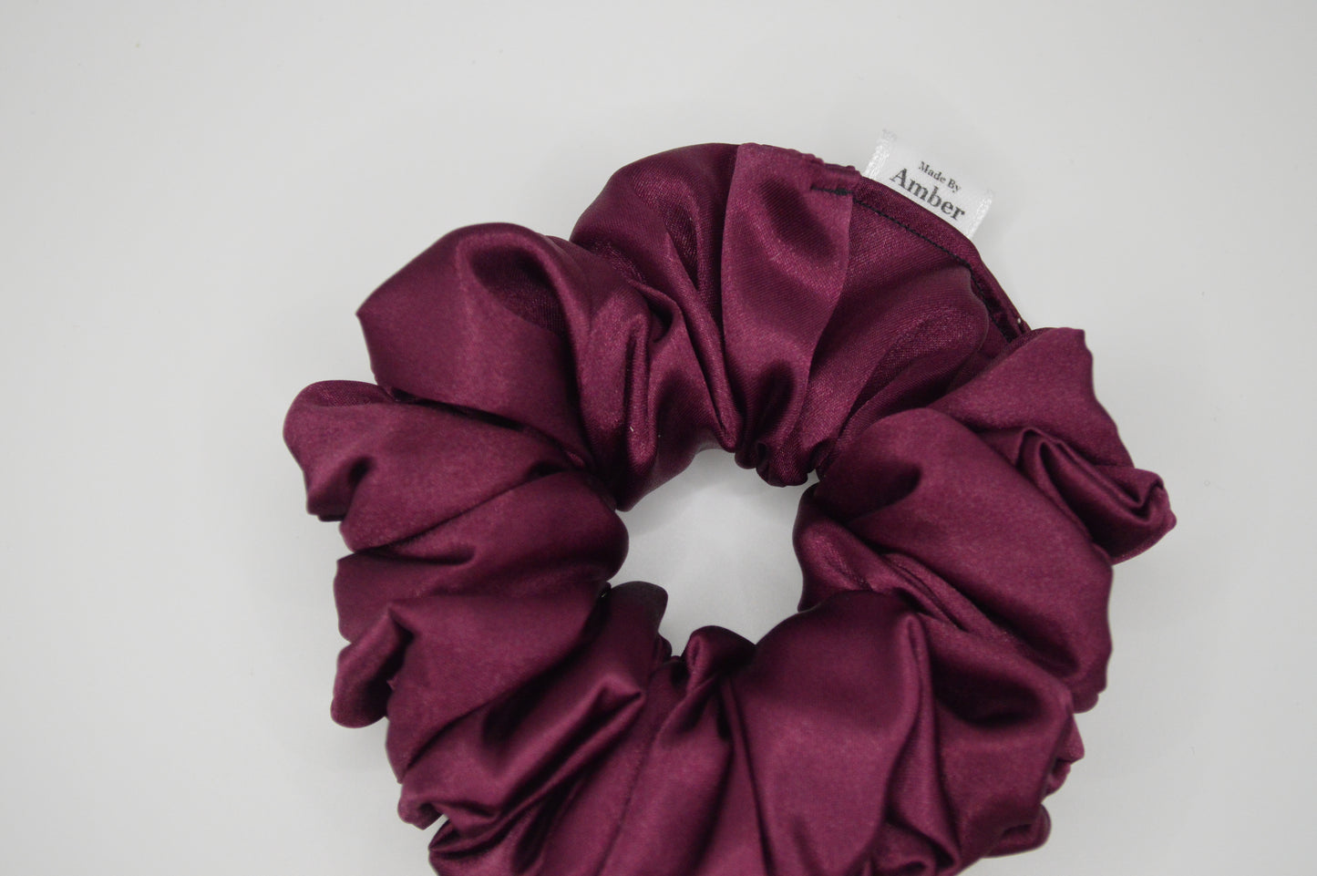 Maroon Satin Scrunchie