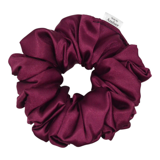 Maroon Satin Scrunchie