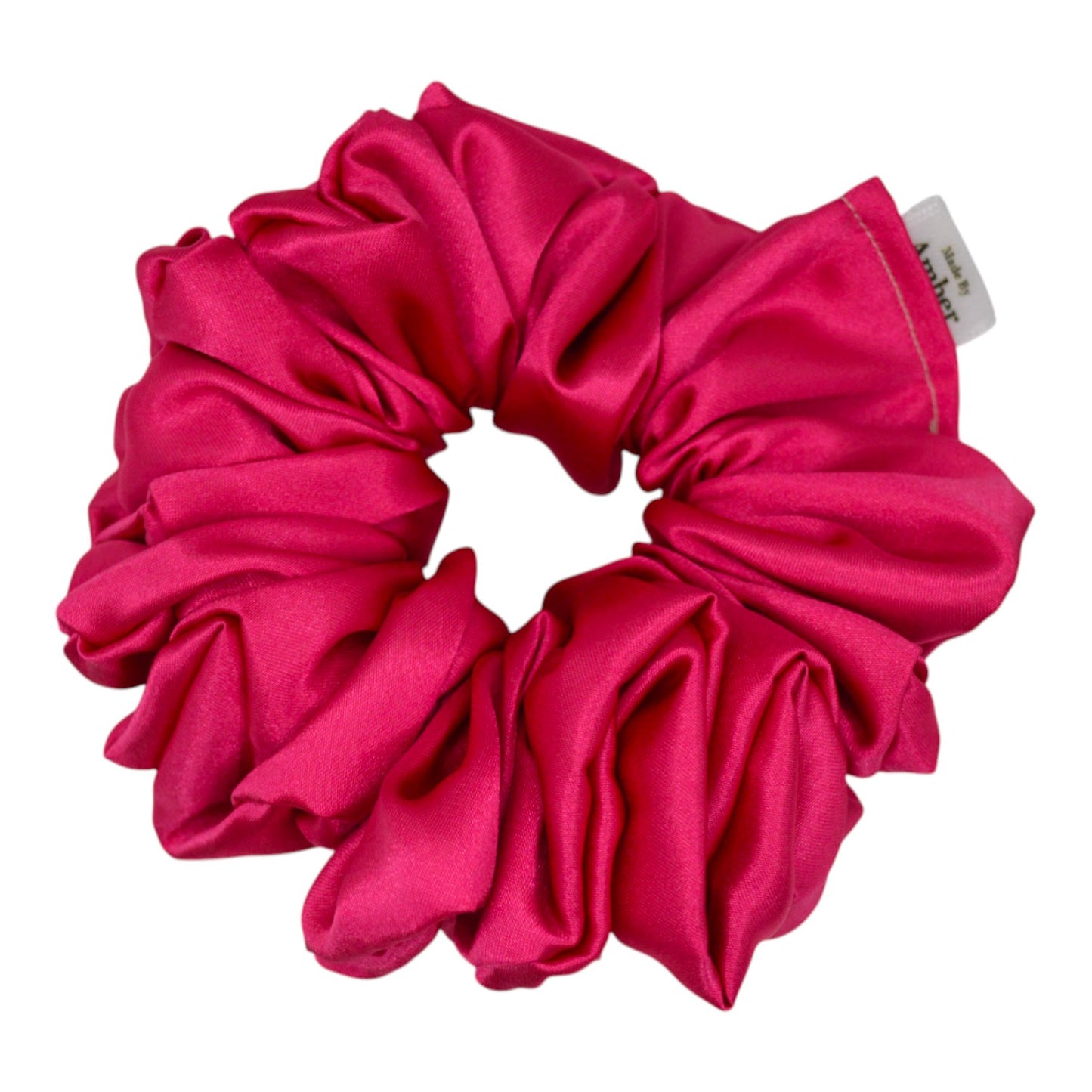 Raspberry Satin Scrunchie
