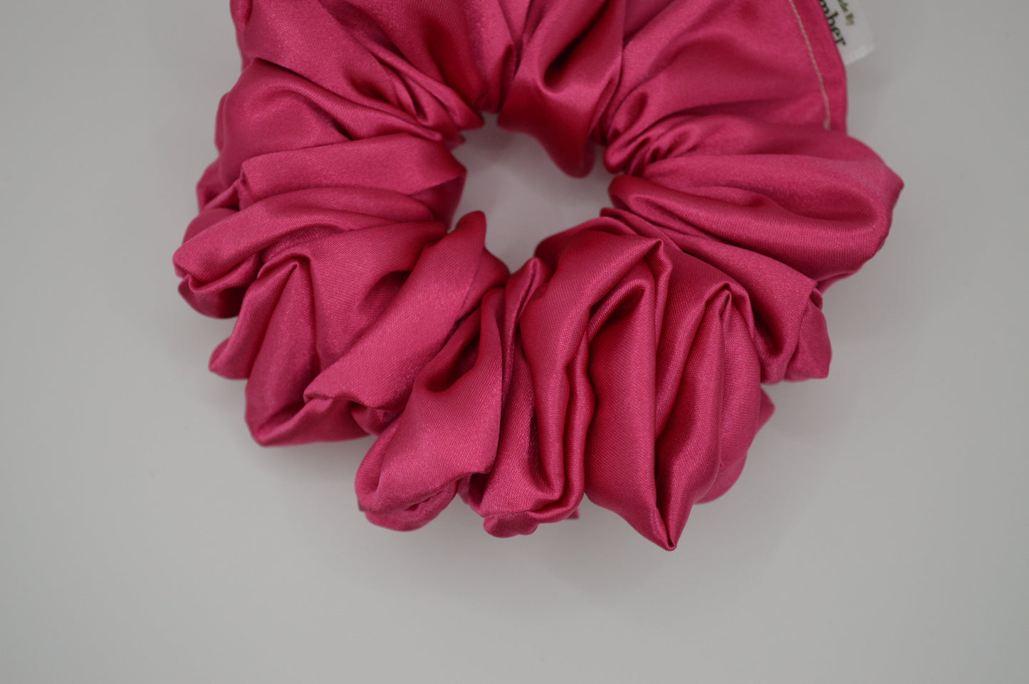 Raspberry Satin Scrunchie
