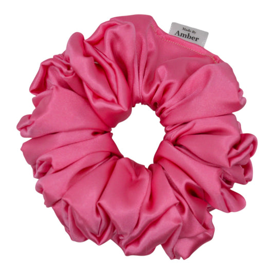 Fuchsia Satin Scrunchie