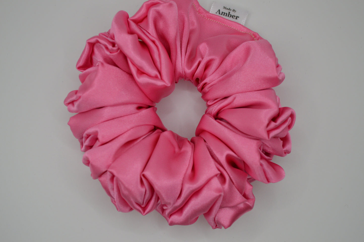 Fuchsia Satin Scrunchie