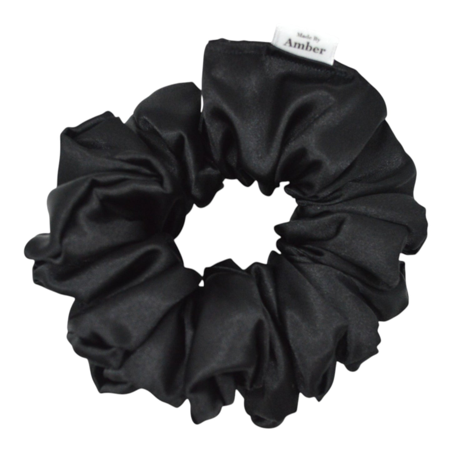 Jet Satin Scrunchie