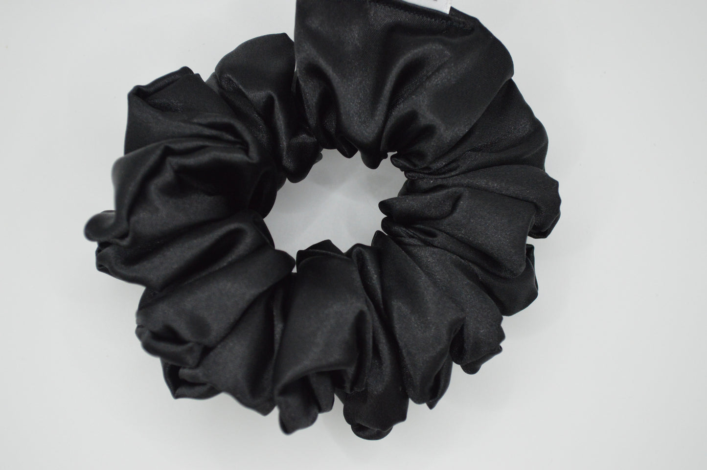 Jet Satin Scrunchie