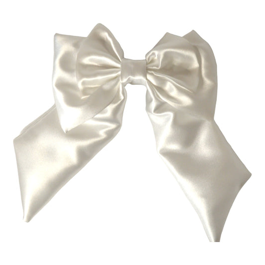 White Oversize Hair Bow
