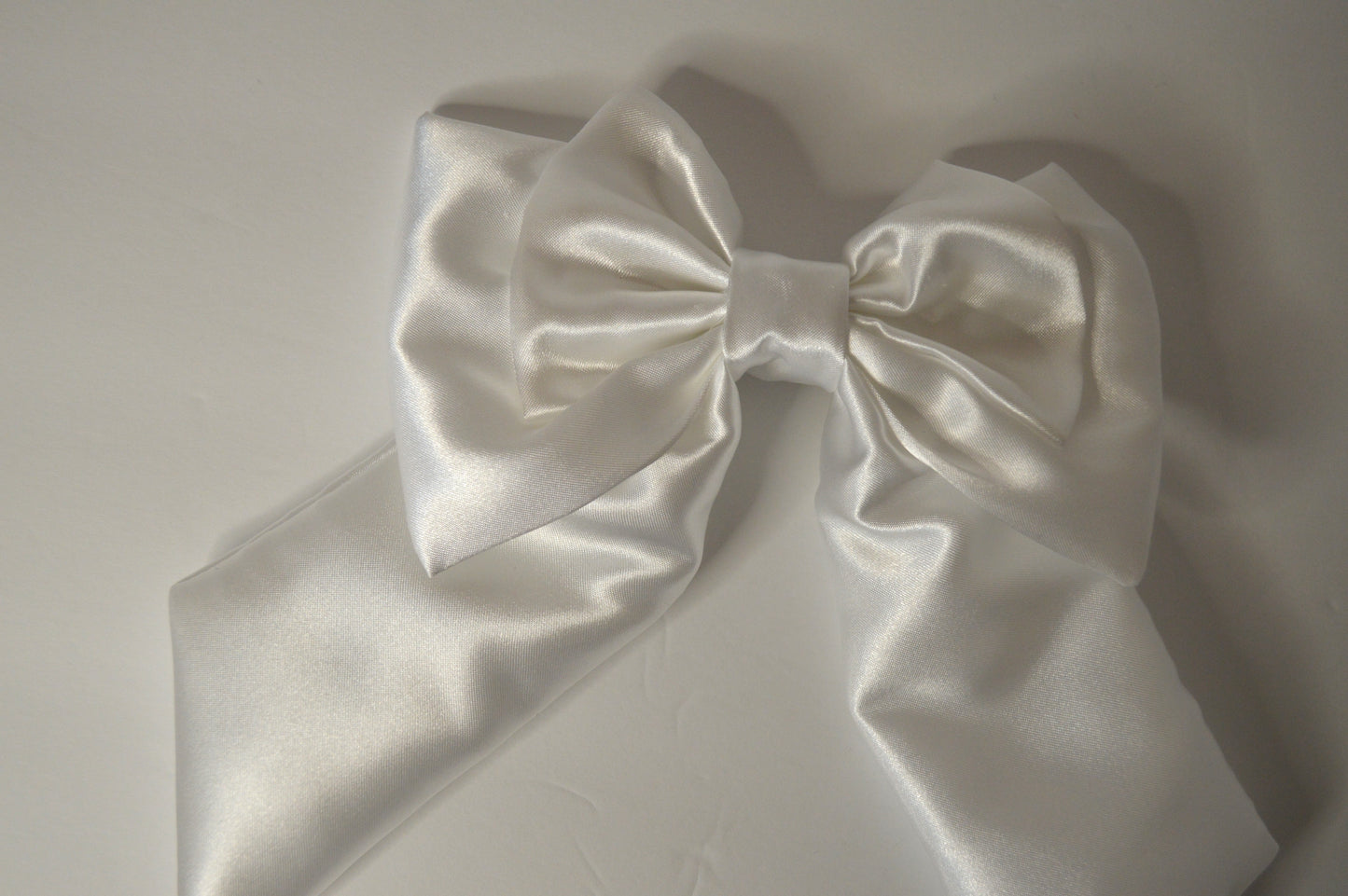 White Oversize Hair Bow