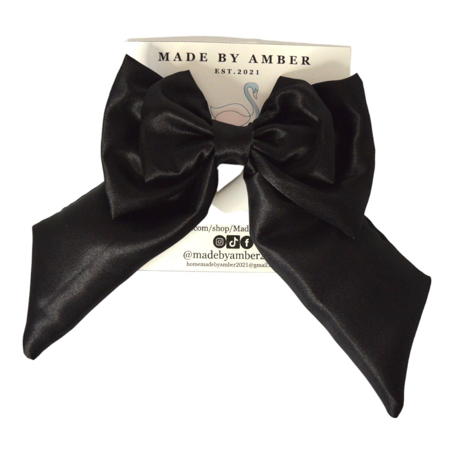 Black Oversize Hair Bow