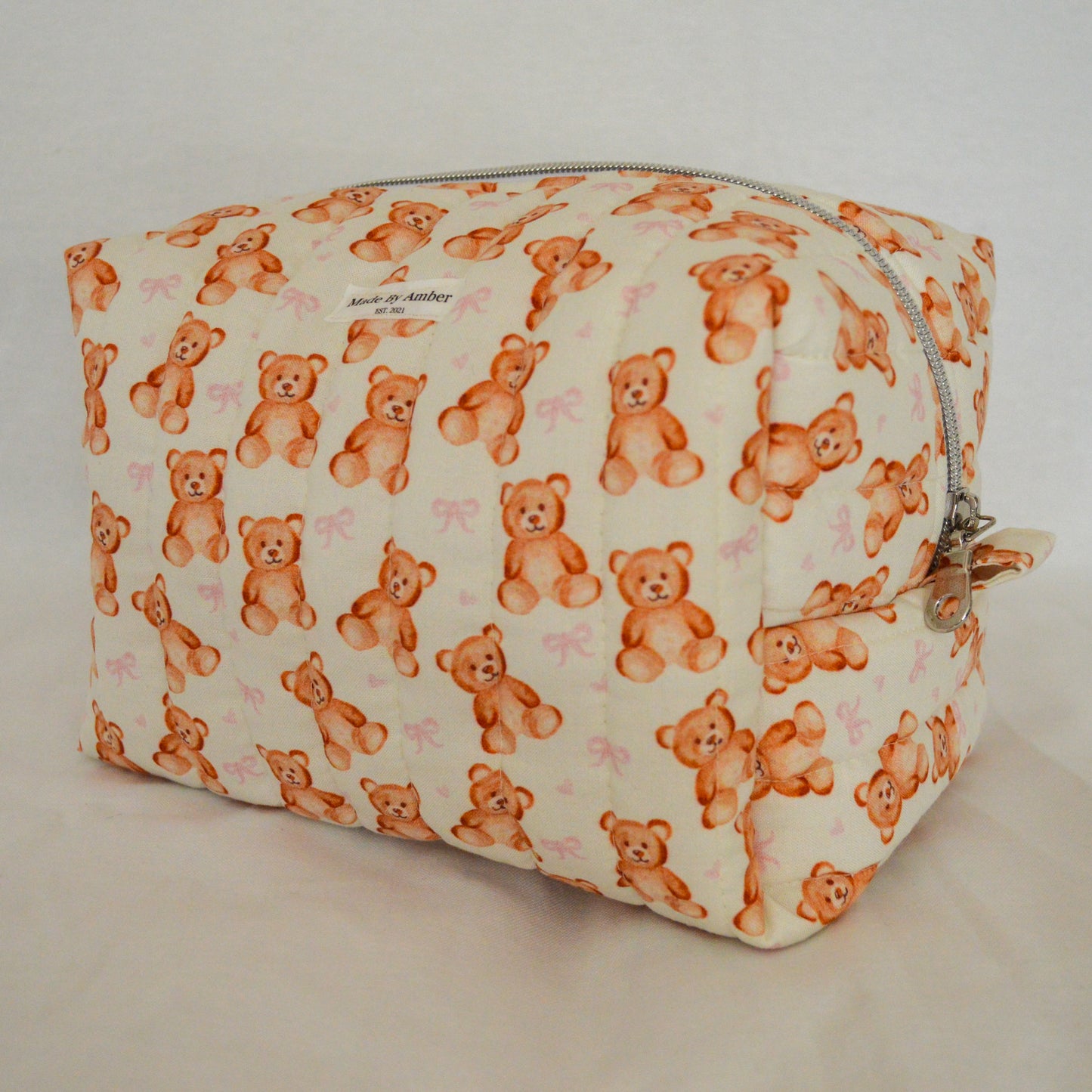 Blush Teddy Everyday Puff Pouch