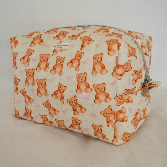 Blush Teddy Everyday Puff Pouch