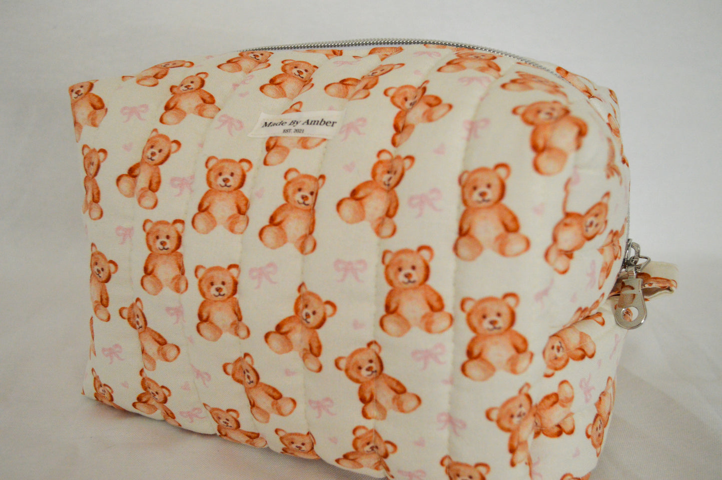 Blush Teddy Everyday Puff Pouch