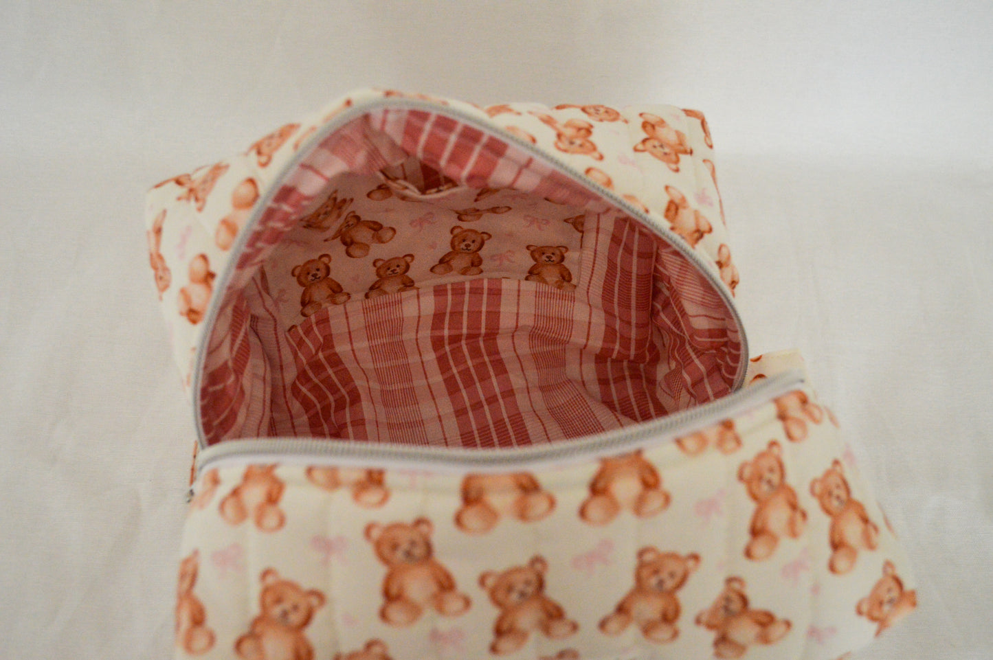 Blush Teddy Everyday Puff Pouch