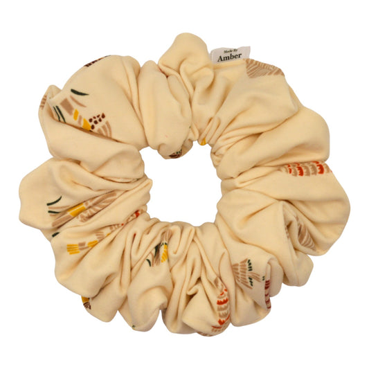 Cream Mushroom Scrunchie