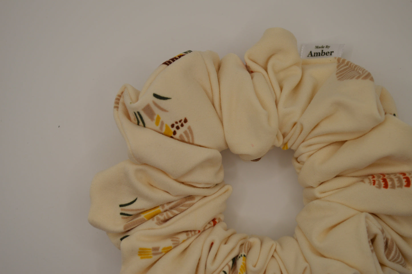 Cream Mushroom Scrunchie