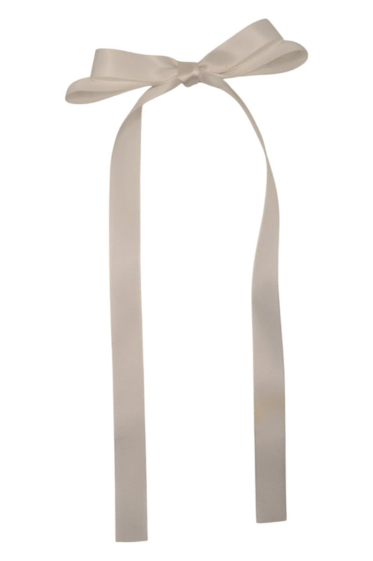 Pure White Double Ribbon Hair Bow