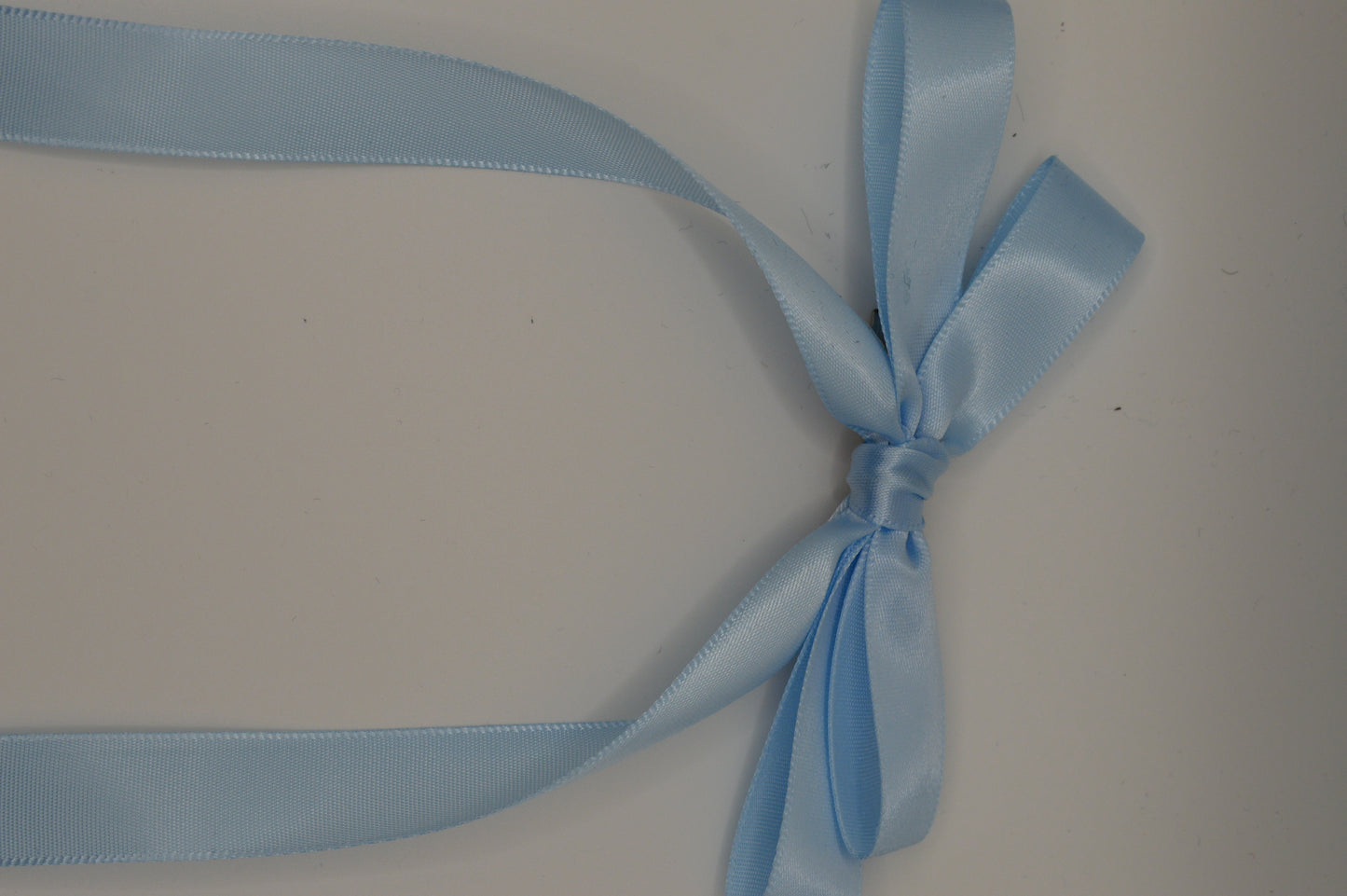 Baby Blue Double Ribbon Satin Hair Bow