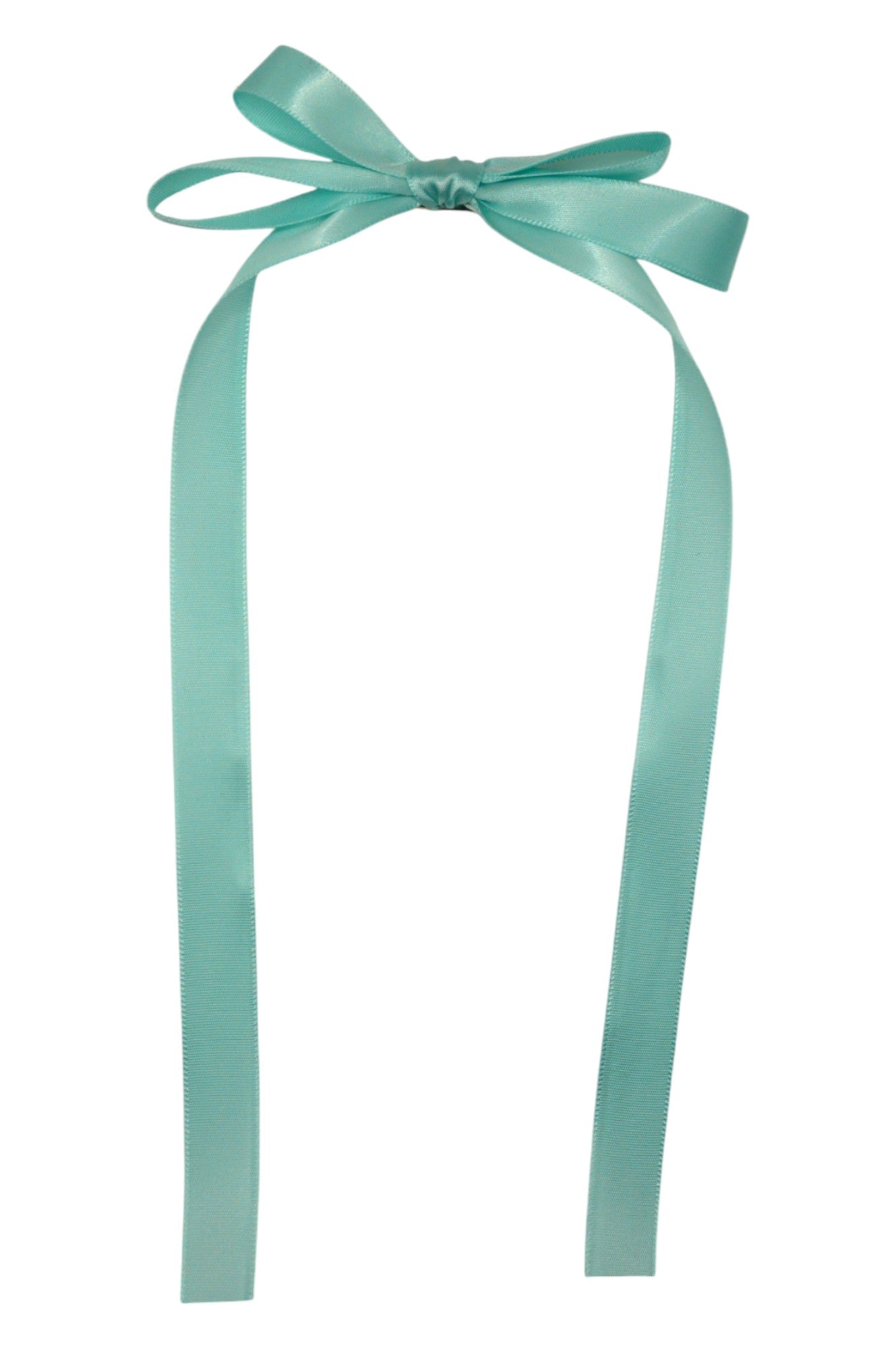 Teal Double Ribbon Hair Bow