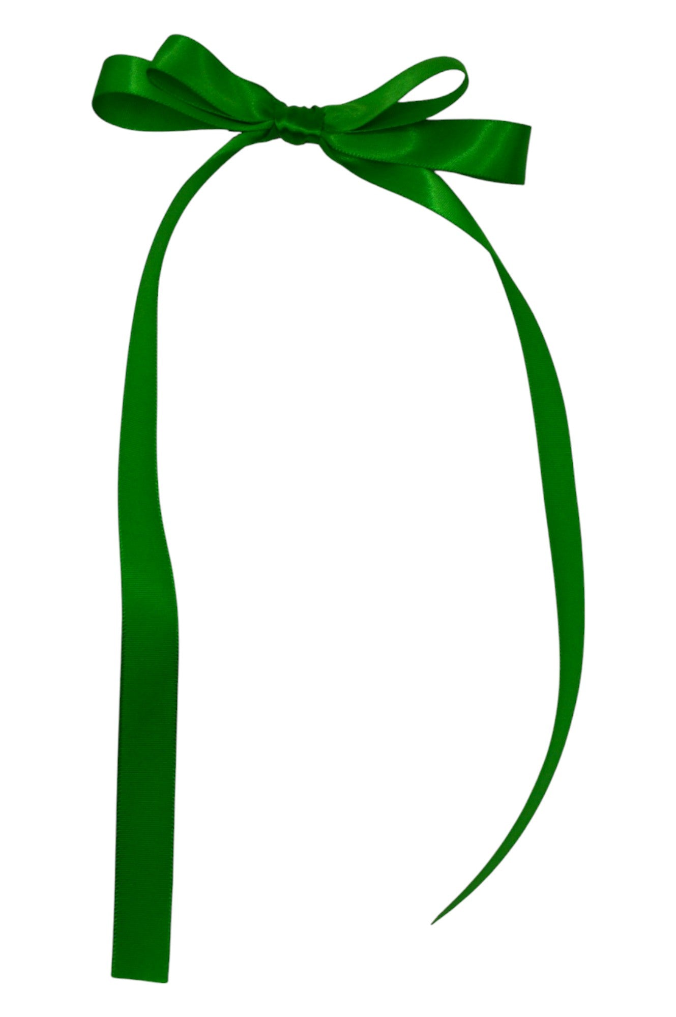 Green Double Ribbon Hair Bow