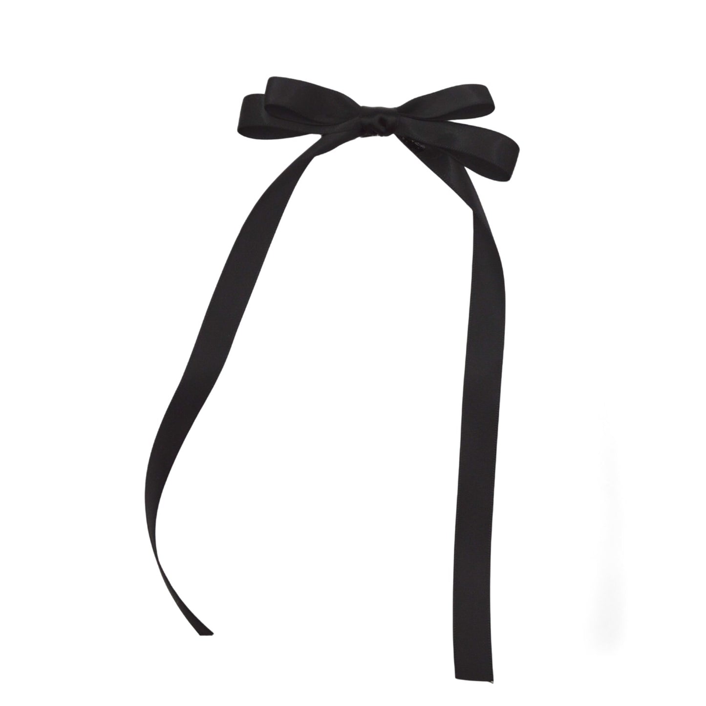 Black Double Ribbon Hair Bow