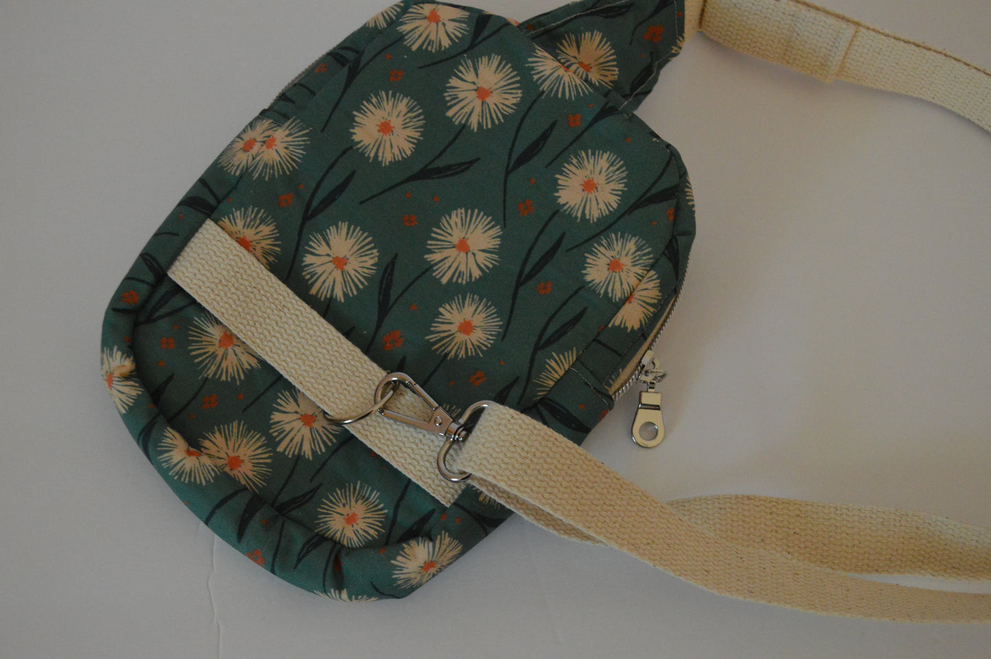 Teal Daisy Sling Bag