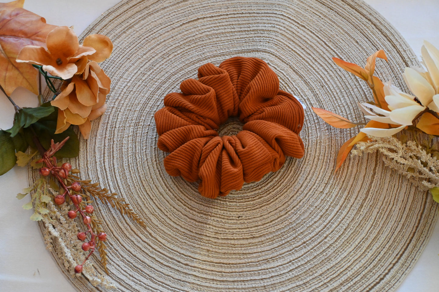 Plush Orange Scrunchie