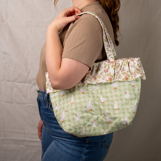 Lucy Goose Ruffle Tote Bag