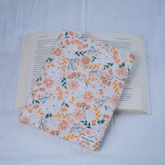 Book Sleeve- Peach Floral