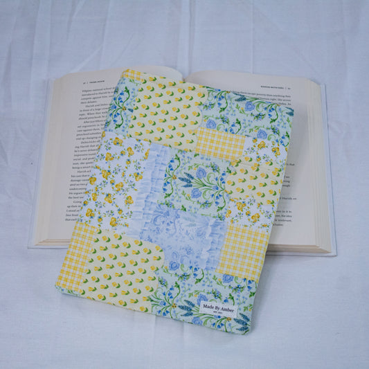 Book Sleeve- Yellow Patchwork