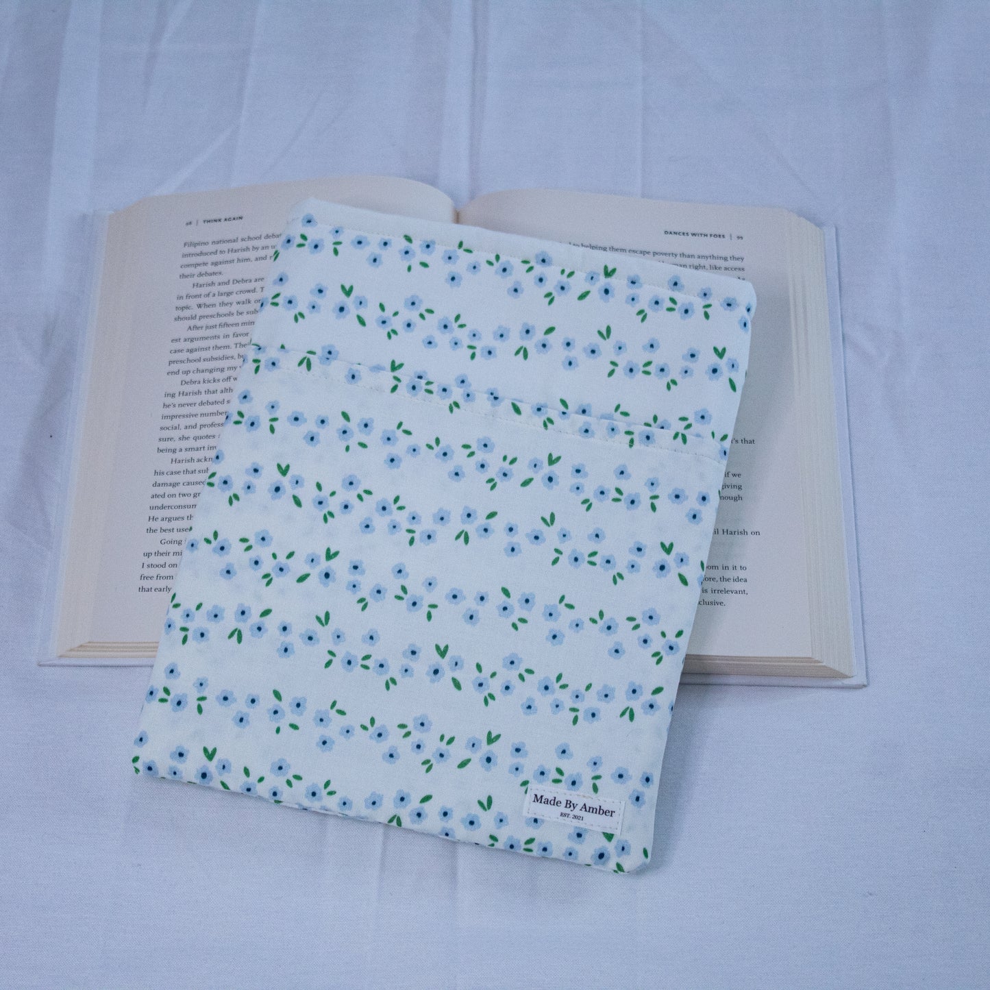 Book Sleeve- Vine Blue
