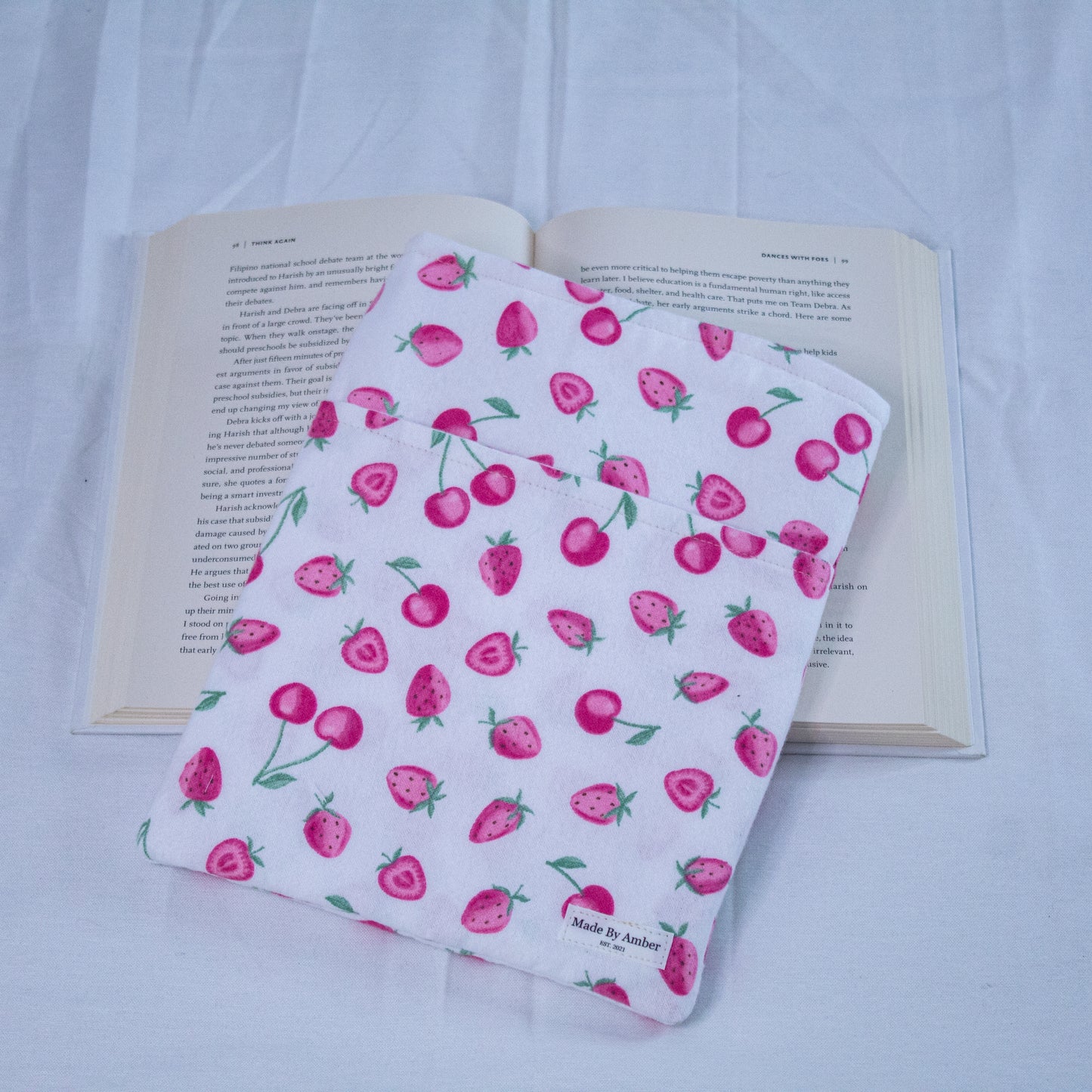 Book Sleeve- Berry and Cherry Mix