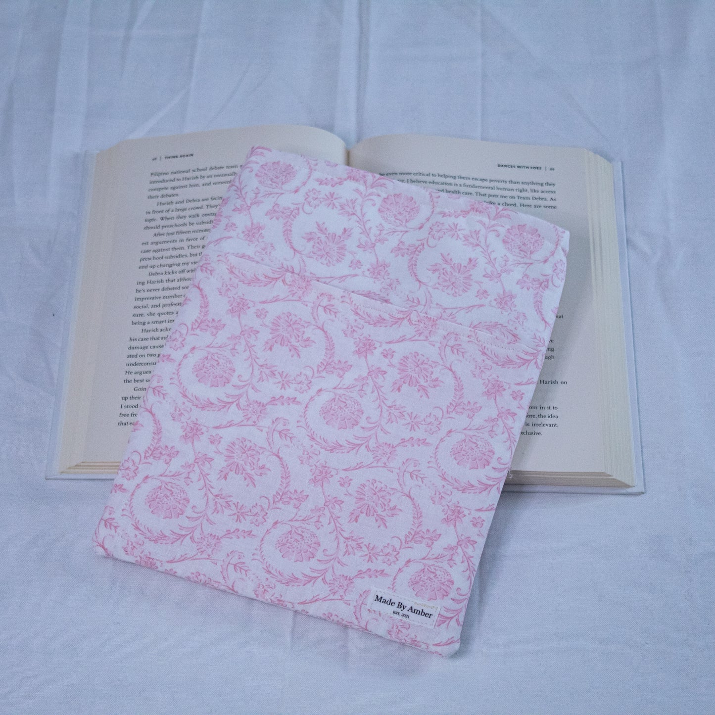 Book Sleeve- Ditsy Pink