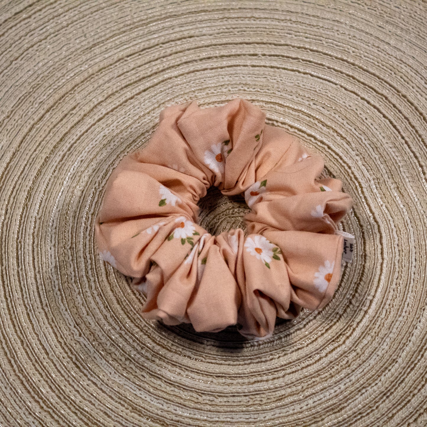 Pink Daisy Scrunchie